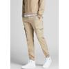Cargohose JACK & JONES "PAUL FLAKE", Herren, Gr. 33, Länge 32, braun (crockery), Web, Obermaterial: 98% Baumwolle, 2% Elasthan, unifarben, modisch, bequem normal, Hosen