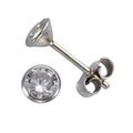 Paar Ohrstecker FIRETTI "Schmuck Geschenk Silber 925 Ohrschmuck Solitär" Gr. 2, silber (silberfarben, kristallweiß), Ohrringe, Damen, 2, Silber 925 (Sterlingsilber), mit Zirkonia (synth.)