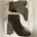 Nine West Shoes | Nine West Bootie Heels, Size 9.5, 2.5” Heel, Gray Faux Suede | Color: Gray | Size: 9.5