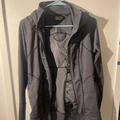 Athleta Jackets & Coats | Athleta Womens Jacket Medium Gray Full Zip Pockets Hooded Logo | Color: Gray | Size: M