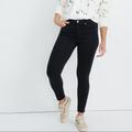 Madewell Jeans | Madewel 9” Mid Rise Skinny Jeans Lunar Wash Tencel Denim Stretch | Color: Black | Size: 28