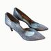 Michael Kors Shoes | Michael Kors Dorothy Flex Silver Glitter Metallic Heel Pump Closed Toe Shoe 6m | Color: Silver | Size: 6m