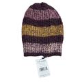 Free People Accessories | Free People Cozy In Stripes Beanie Hat Berry Rose Os Purple | Color: Purple | Size: Os