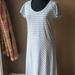 Athleta Dresses | Athleta Maxi Dress Grey White Stripe Xl/16 | Color: Gray/White | Size: 16