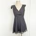 J. Crew Dresses | J. Crew Silk Chiffon Mirabelle Dress Cap Sleeve Grey Size 2 | Color: Gray | Size: 2