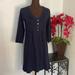 Lilly Pulitzer Dresses | Lilly Pulitzer Dark Navy Blue 3/4 Sleeve Cotton Tunic Dress S | Color: Blue/Gold | Size: S
