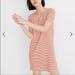 Madewell Dresses | Madewell Swingy Tee Dress In Stripe Sz Medium | Color: Orange/Tan | Size: M