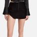 Free People Skirts | Free People Annalise Velvet Mini Skirt | Color: Black | Size: 6