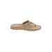 Etienne Aigner Flip Flops: Tan Shoes - Women's Size 9 1/2 - Open Toe