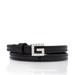Gucci Jewelry | Gucci Leather Crystal Square G Wrap Bracelet | Color: Black/Silver | Size: Os