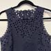 J. Crew Dresses | J. Crew Laser Cut Floral Eyelet Shift Dress Scalloped Edge In Navy Blue Size 2 | Color: Blue | Size: 2