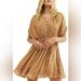 Free People Dresses | Euc Free People One Fine Day Mini Dress | Color: Pink/Tan | Size: L