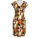 Anthropologie Dresses | Maple Some Odd Rubies Anthropologie Floral Mini Open Back Cap Sleeve Dress Sz 4 | Color: Orange/White | Size: 4