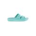 Freedom Moses Sandals: Slip-on Wedge Casual Teal Print Shoes - Women's Size 39 - Open Toe