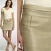 J. Crew Skirts | J Crew Collection Mica Metallic Lame Tweed Mini Skirt Shimmer Gold Size 0 | Color: Gold | Size: 0