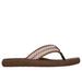 Skechers Women's Relaxed Fit: Asana - Vacationer Sandals | Size 8.0 | Brown | Textile | Vegan