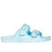 Skechers Girl's Foamies: Cali Blast - Marble Delight Sandals | Size 2.0 | Turquoise | Synthetic | Machine Washable