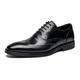 Business Dress Shoes for Men, Wingtip Lace Up Mens Casual Shoes, Pointed Toe Black Dress Shoes Men,Formal Brogue Oxford Shoes for Men (Color : Black 1, Size : 9 UK)