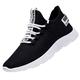 Sneakers for Men Gel Leisure le Flying Tourist Sports Shoes Men Shoes Weaving Shoes Running Sneakers for Men Basketball Sneakers, Black/White, 9 UK