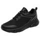 Generisch Skater Shoes Men Sneakers Men Sports Shoes Fashion Pattern Summer Mesh Breathable and Comfortable Thick Sole Casual Running Shoes Lace Up Open Shoes Men Summer, black, 9 UK