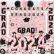 Graduation Party Decorations Pink Class of 2024 Graduation Party Supplies Include Grad Backdrop, Banner, Porch Sign, Balloons, Foil Number 2024 for Congrats Grad Party Supplies