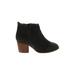 Blondo Ankle Boots: Black Solid Shoes - Women's Size 5 1/2 - Almond Toe