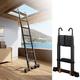 DameCo Telescoping Ladder with Hooks and Stabilizer, 5.5m/5.1m/4.7m/3.9m/3.5m/2.7m Tall Black Aluminum Folding Telescopic Attic Ladder for Household Outdoor Working, Loads 150kg (Size : 5 interesting