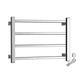 GRASKY Electric Towel Warmer, Square Stainless Steel Heated Towel Rack, Heated Towel Rail with Timer, Wall Mount Drying Rack with Waterproof Switch, Polished,B,Hardwired wwyy
