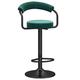 Swivel Bar Stool Adjustable 25.6-31.5 in, Home Furniture Kitchen Island Dining Room Chair, Velvet Seat Back & Black Base with Footrest(Color:Green)