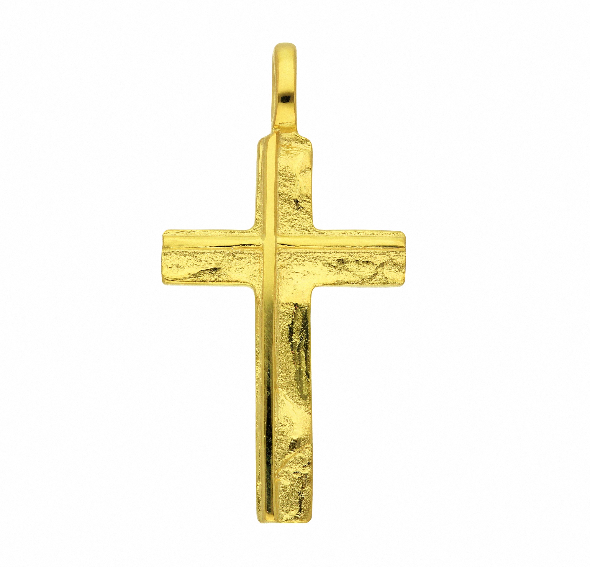 Kette mit Anhänger ADELIA´S "585 Gold Kreuz Anhänger", gold, Halsketten, Damen, Gelbgold 585, Schmuckset - Set mit Halskette Image
