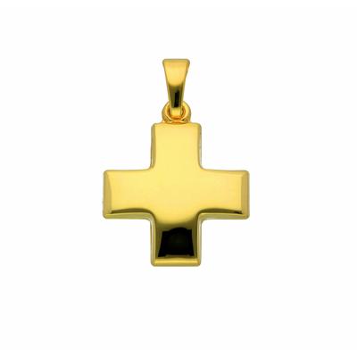 Kette mit Anhänger ADELIA´S "585 Gold Kreuz Anhänger", gold, Halsketten, Damen, Gelbgold 585, Schmuckset - Set mit Halskette Image