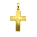 Kette mit Anhänger ADELIA´S "333 Gold Kreuz Anhänger" Halsketten Gr. Gelbgold 333, goldfarben (gold) Damen Ketten mit Anhänger Schmuckset - Set Halskette