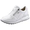 Keilsneaker WALDLÄUFER "HIROKO-SOFT", Damen, Gr. 4,5 (37,5), silber (weiß, silberfarben), Nubukleder, Nappaleder, Textil, sportlich, Schuhe Sneaker, Orthotritt Ausstattung, H-Weite, Freizeitschuh, Halbschuh, Schnürschuh