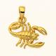 Kette mit Anhänger ADELIA´S "585 Gold Sternzeichen Skorpion" Halsketten Gr. Gelbgold 585, goldfarben (gold) Damen Ketten mit Anhänger