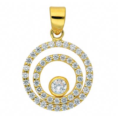 Kette mit Anhänger ADELIA´S "333 Gold Anhänger mit Zirkonia", gold, Halsketten, Damen, Gelbgold 333, Schmuckset - Set mit Halskette Image