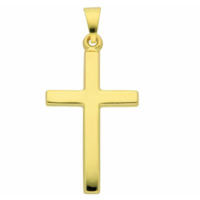 Kette mit Anhänger ADELIA´S "585 Gold Kreuz Anhänger", gold, Halsketten, Damen, Gelbgold 585, Schmuckset - Set mit Halskette Image