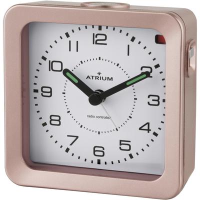 Funkwecker ATRIUM "A660-17", rosa (roségoldfarben, silberfarben), Wecker, Quarzwecker, Schlafzimmer, Snooze, Leuchtzeiger Image