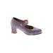 Kenneth Cole New York Heels: Pumps Chunky Heel Cocktail Party Purple Print Shoes - Women's Size 5 1/2 - Round Toe