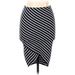 Trafaluc by Zara Casual Bodycon Skirt Knee Length: Black Print Bottoms - Women's Size Medium