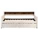 Home Decor Snowflake Velvet Daybed w/ Trundle & Built-in Storage Shelves Upholstered/Velvet in Brown | 34.38 H x 77.98 W x 80.38 D in | Wayfair