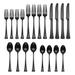 Lenox Portola Satin Black 20-Piece Flatware Set Stainless Steel in Black/Gray/Yellow | Wayfair 896004