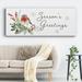 The Holiday Aisle® Winter Visitor Collection D Premium Gallery Wrapped Canvas - Ready To Hang Canvas, in White | 12" H x 30" W x 1.5" D | Wayfair