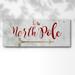 The Holiday Aisle® North Pole Premium Gallery Wrapped Canvas - Ready To Hang Canvas, Solid Wood in White | 8" H x 20" W x 1.5" D | Wayfair