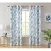 Red Barrel Studio® Jade Floral Semi-Sheer Grommet Curtain Panels Polyester in Green/Blue | 84 H x 54 W in | Wayfair