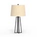 Mercer41 Thesda Metal Table Lamp Linen/Metal in Black | 29 H x 15 W x 15 D in | Wayfair BE7B52AEBC294033BC8BB82AEFF5C160