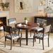Wildon Home® Caedon 5-Piece Dining Set w/ 42" Round Dining Table Set w/ Dining Chairs Wood/Upholstered in Brown | 30 H x 42 W x 42 D in | Wayfair