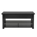 17 Stories Yamiyah Coffee Table in Black | 25.2 H x 19.7 W x 41.7 D in | Wayfair 5C2D97223E8742DCBCD570178A3828F5
