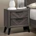 Foundry Select Angelete 2 - Drawer Solid Wood Nightstand in Gray Wood in Brown/Gray | 25 H x 23 W x 16.37 D in | Wayfair