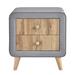 Corrigan Studio® Wooden Nightstand Wood/Upholstered in Gray | 22.2 H x 20.5 W x 16.1 D in | Wayfair A27EC5F72DDE452CA8DCEE5EE6BC51BF