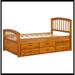 Red Barrel Studio® Tiffeny Slat Storage Bed Wood in Brown/Green | 43.77 H x 39.3 W x 79 D in | Wayfair 3528DF1836DA4CFB8848E04C6DF4FC4B